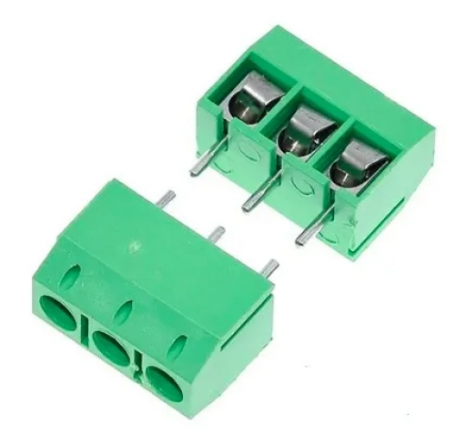 Conector Borne KF350 3P 3.5mm Parafuso